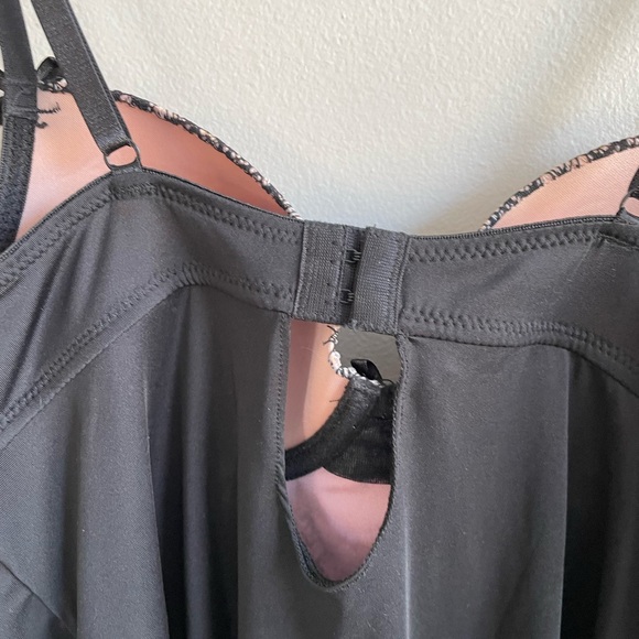 BLACK PINK MARILYN MONROE SLIP PADDED BRA LACE ADJUSTABLE STRAPS STRETCH - Picture 14 of 16